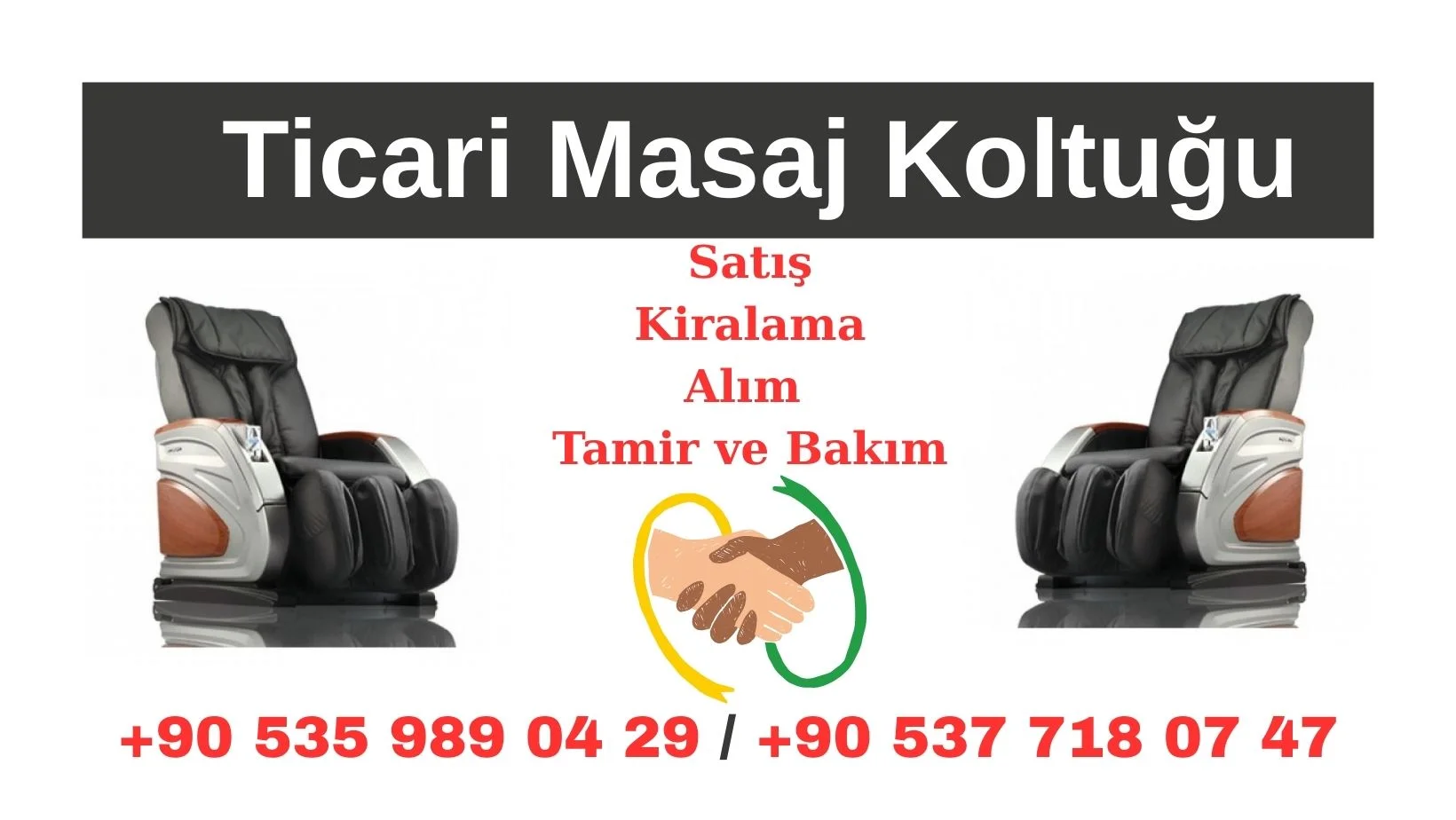 Ticari Masaj Koltukları Satış Kiralama Alım Tamir