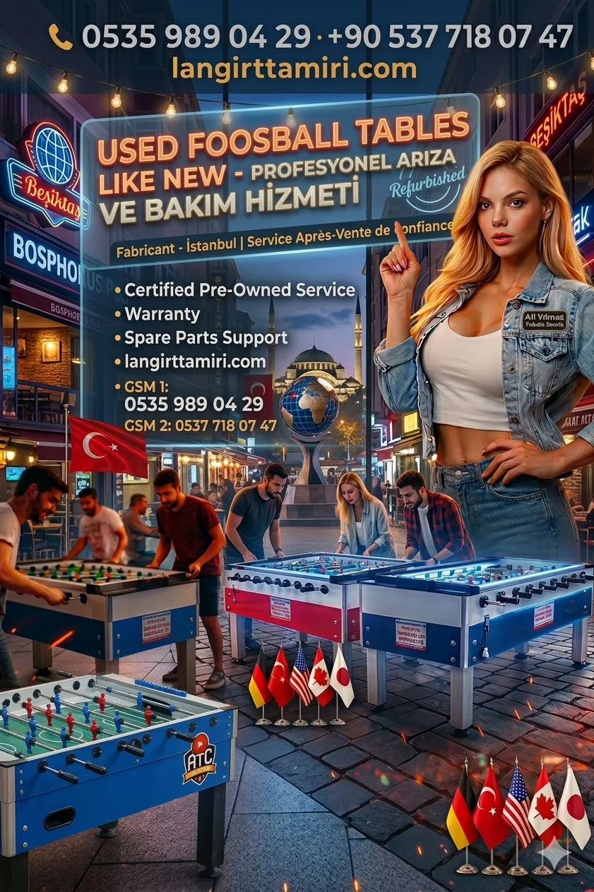 Used Foosball Tables Like New | Certified Service, Warranty & Spare Parts Support