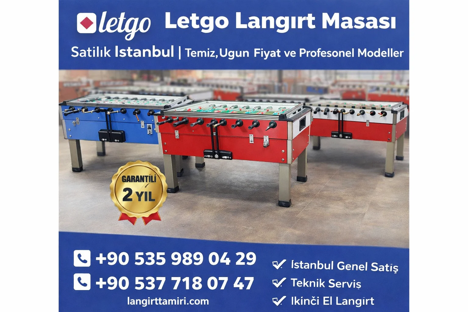 Letgo Langırt Masası Satılık İstanbul | Temiz, Uygun Fiyat ve Profesyonel Modeller