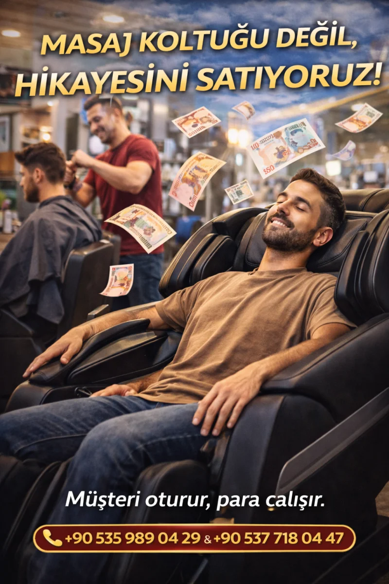 Garantili 2. El Kuaförlere Ticari Masaj Koltuğu İşletmeler İçin Ek Gelir