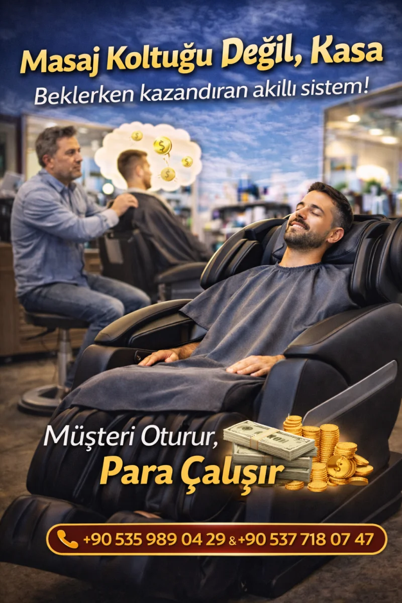 Garantili 2. El Kuaförlere Ticari Masaj Koltuğu İşletmeler İçin Ek Gelir
