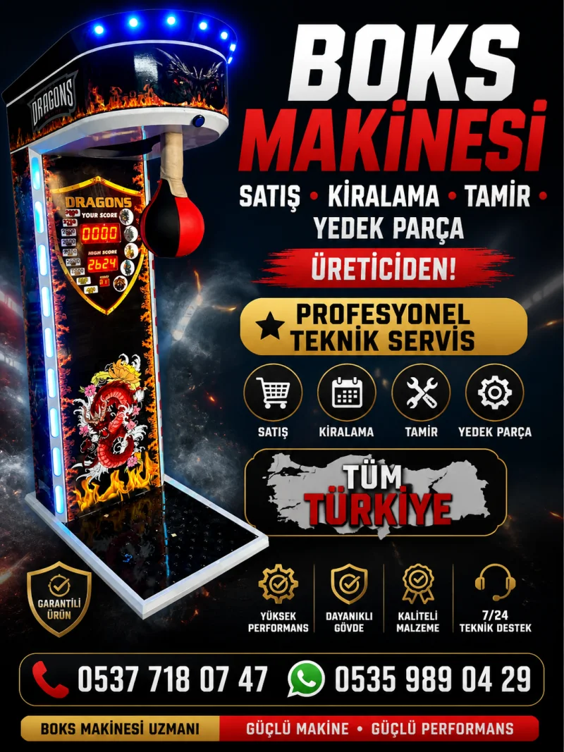 BOKS MAKİNESİ SATIŞ • KİRALAMA • TAMİR • YEDEK PARÇA ÜRETİCİDEN | PROFESYONEL TEKNİK SERVİS | TÜM TÜRKİYE
