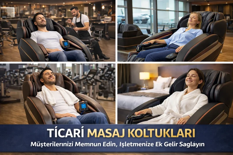 Garantili 2. El Kuaförlere Ticari Masaj Koltuğu İşletmeler İçin Ek Gelir