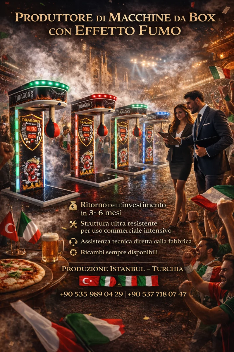 Produttore di macchine da gioco per boxe con effetto fumo a Istanbul