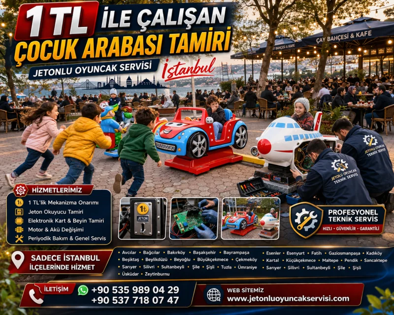 1 TL ile Çalışan Çocuk Arabası Tamiri | Jetonlu Oyuncak Servisi İstanbul