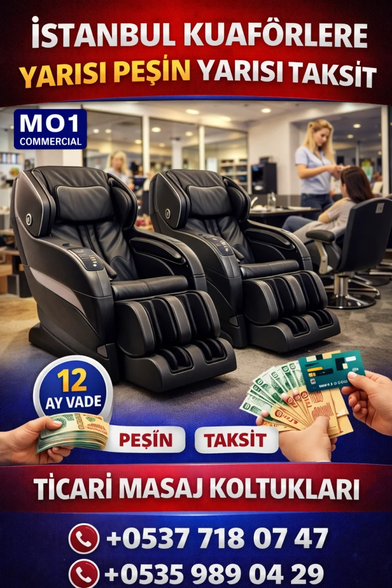 Garantili 2. El Kuaförlere Ticari Masaj Koltuğu İşletmeler İçin Ek Gelir