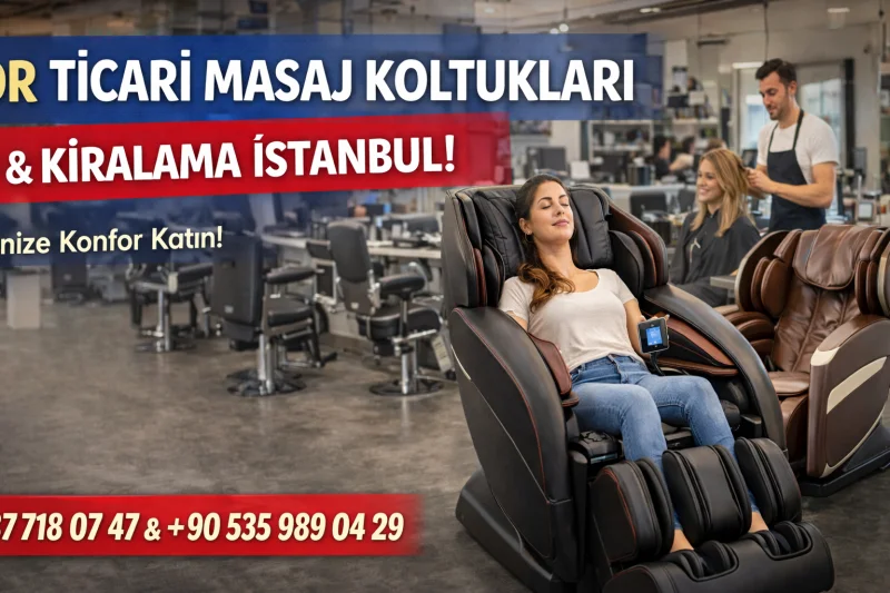 Garantili 2. El Kuaförlere Ticari Masaj Koltuğu İşletmeler İçin Ek Gelir