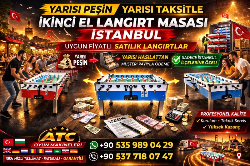 Yarısı Peşin Yarısı Taksitle İstanbul İkinci El Langırt Masası Fiyatları