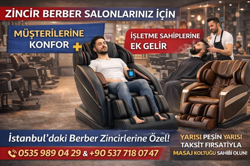 Garantili 2. El Kuaförlere Ticari Masaj Koltuğu İşletmeler İçin Ek Gelir