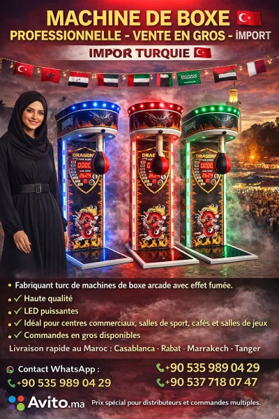 Machine de Boxe Professionnelle en Gros – Import Turquie – Livraison Maroc