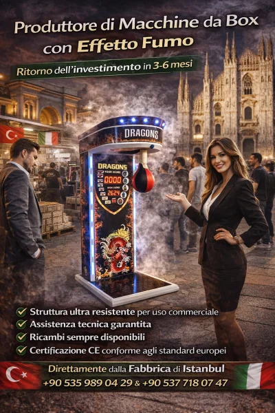 Guadagna ogni giorno con la Macchina da Boxe! Perfetta per bar, stabilimenti balneari e sale giochi.