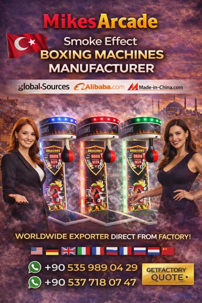 MikesArcade Coin-Operated Smoke Effect Boxing Machine Wholesale Manufacturer MikesArcade